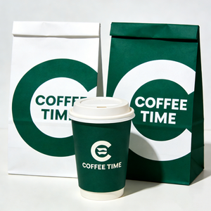 Epack Custom Printed Logo 10oz Double Wall <b>Disposable</b> Hot Drink Milk Tea <b>Cups</b> 12oz Paper Coffee <b>Cups</b> with Lid - Product Image 2