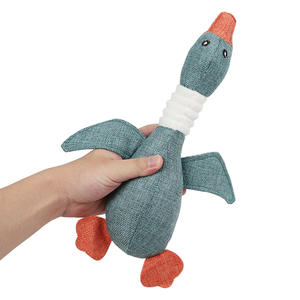 Ördek köpek oyuncak köpek çevre dostu toplu yavru oyuncak Squeaky peluş <span class=keywords><strong>Pet</strong></span> köpek mavi ördek şekilli oyuncak - Product Image 4