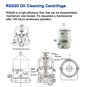New rg020 ly tâm Lọc nhiên liệu lọc máy ly tâm tự động phổ nhỏ Spinner động cơ diesel Máy ly tâm lọc dầu - Product Image 2