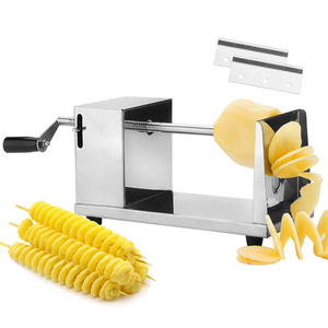 Tagliapatate manuale Tornado a spirale in acciaio inossidabile riutilizzabile macchina per frutta e verdura per patate arricciate - Product Image 1