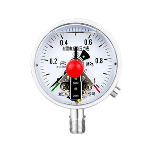 Manómetro Hidráulico/De Aceite Universal YNXC100BF con Control de Límite de Presión Superior e Inferior, Acero Inoxidable - Product Image 1