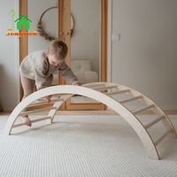 Jouet d'intérieur multifonctionnel Montessori en bois pour enfants Arc d'escalade et fauteuil inclinable pour les tout-petits Structures de jeu et grimpeurs