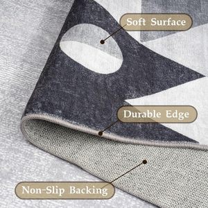 Alfombra Moderna de Estilo Nórdico con Patrón Geométrico Abstracto, de Pelo Corto, Imitación de Cachemira, Antideslizante, Hecha a Máquina, Personalizable, para Sala de Estar - Product Image 3