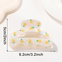 Accessoires capillaires d'été style dessin animé fruits frais pour filles, pince à cheveux en PVC décontractée pour chignon arrière de la tête, personnalisable avec logo