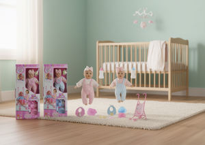 ตุ๊กตาเด็กพลาสติกการ์ตูนนุ่มนิ่ม 41.5 ซม. สำหรับเด็กผู้หญิง 7-12 เดือน พร้อมรถเข็นและอุปกรณ์เสริม - Product Image 2