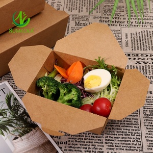 Hộp giấy kraft dùng một lần, chống rò rỉ, bán buôn SUMKOKA BPI, dịch vụ tùy chỉnh, hộp giấy đựng thức ăn mang đi - Product Image 4