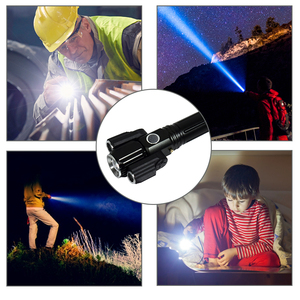 360 ánh sáng bán buôn T6 ánh sáng bóng đèn đa chức năng zoom xoay USB có thể sạc lại hợp kim nhôm đèn pin - Product Image 2