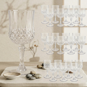 <span class=keywords><strong>Copa</strong></span> de <span class=keywords><strong>Vino</strong></span> Tinto de Plástico Sostenible de Diseño Moderno <span class=keywords><strong>con</strong></span> Tallo Transparente, Capacidad de 201-300 ml, para Fiestas - Product Image 6