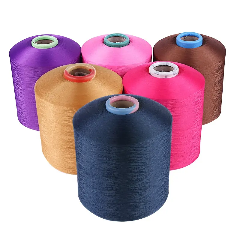 dty 75 72 polyester yarn Dyed dty yarn 100% polyester textured yarn