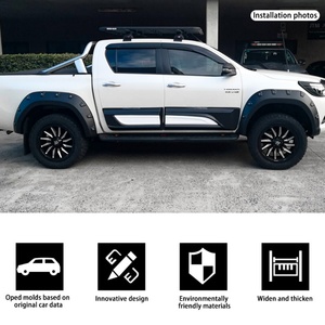 Wholesale Car Exterior Accessories Abs 4x4 <b>Plastic</b> Black <b>Wheel</b> Arch Fender Flare Fit for Toyota Hilux 2016-On - Product Image 4