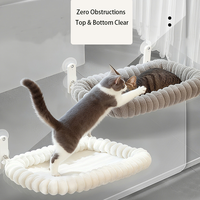 Hamac pour chat en fausse fourrure de lapin, doux, chaud, écologique, lit suspendu pour animaux de compagnie avec ventouses pour fenêtre, design solide et tendance