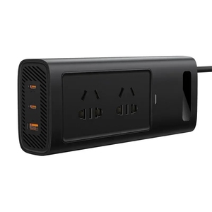 Venta al por Mayor, Inversor de Corriente Baseus Pro 150W 220V CN/EU Negro CGNB020101 100% <span class=keywords><strong>Original</strong></span>, <span class=keywords><strong>Cargador</strong></span> Rápido USB Tipo C para <span class=keywords><strong>Auto</strong></span>, Adaptador de Corriente - Product Image 2