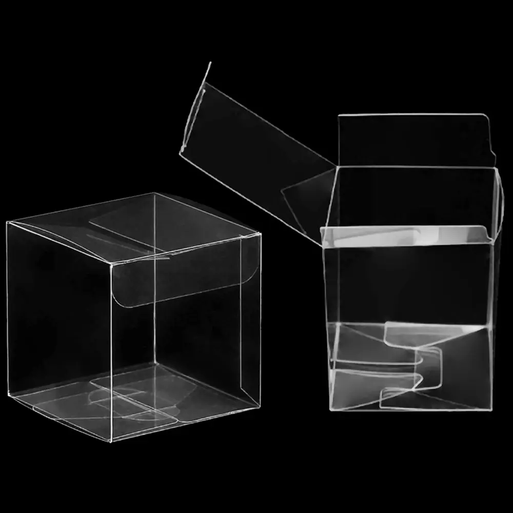 カスタム透明防水ギフト包装ボックスクリアスクエアPVCプラスチックボックス