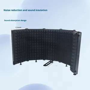 Microfono a pannello 3/5 insonorizzato copertura Anti-Spray Net per la registrazione <span class=keywords><strong>Live</strong></span> Streaming accessori per strumenti musicali - Product Image 5