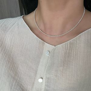 Collier ultra-rare en mini-perles d'eau douce naturelles de 2 mm, chaîne de clavicule polyvalente en argent pur S925, exquis - Product Image 4