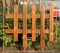Valla de Madera Carbonizada de Estilo Rústico Anticorrosiva para Jardín Exterior