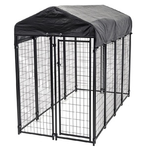 Fabrika yüksek kalite özelleştirilmiş toptan katlanabilir lüks büyük köpek sandık oyun parkı <span class=keywords><strong>run</strong></span> lüks köpek kulübesi - Product Image 1