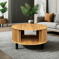 Table basse éthiopienne moderne de luxe avec panneaux en bois, meubles pour salon et maison, table basse centrale élégante