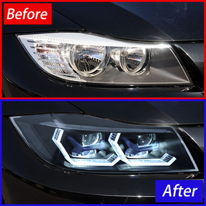 Faros Delanteros KGKB para <span class=keywords><strong>BMW</strong></span> Serie 3 E90 <span class=keywords><strong>320i</strong></span> 325i <span class=keywords><strong>2005</strong></span>-2012, Conjunto de Faros LED para Automóvil, Accesorios de Lentes de Proyector Mejorados - Product Image 3