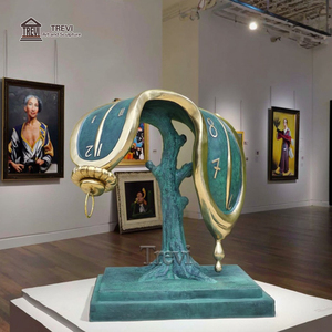 Decoración al aire libre personalizado exquisito metal fundido antiguo <span class=keywords><strong>Dali</strong></span> reloj <span class=keywords><strong>escultura</strong></span> <span class=keywords><strong>de</strong></span> bronce para la venta - Product Image 3