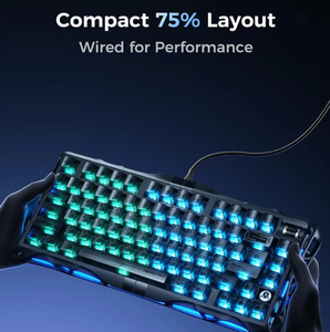 GravaStar V75 Magnetic Switch Gaming <b>Keyboard</b>, Wired <b>Keyboard</b> with 8K Polling Rate RGB Backlight for Valorant Esports Game - Product Image 2