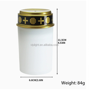 <span class=keywords><strong>Bougie</strong></span> LED solaire extérieure en plastique rouge, résistante au vent et à l'eau, <span class=keywords><strong>pour</strong></span> cimetière, vente en gros - Product Image 2