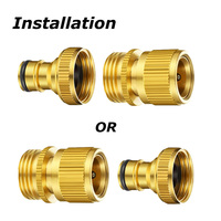 Conector de latón y cobre YOD para grifo de jardín, manguera, conexión rápida, adaptador, acoplamiento, boquilla