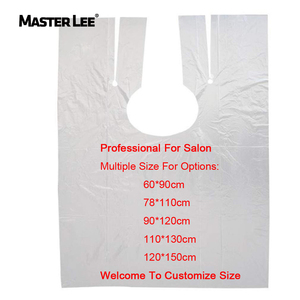 Masterlee plastic disposable <strong>one</strong> time use barber cape for <strong>hairdressing</strong> - Product Image 6