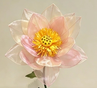 Bunga Organza Lotus Buatan Dekorasi Pernikahan Perlengkapan Festival Pesta Ulang Tahun Ornamen Unik