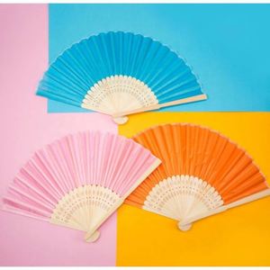 Abanicos de Bambú de 21 cm de Largo, Multicolores, Recuerdos Únicos para Invitados, Regalo de Boda - Product Image 2