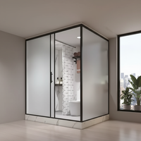 Salle de bain intégrée de luxe au design moderne pour hôtel et villa, sur mesure, étanche et durable