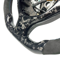 Volant en fibre de carbone forgée noir et suède, très demandé, pour BMW Série 3, Série 5, E46, M3, M6, E61, E62, E63