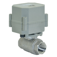 Vanne à boisseau sphérique électrique proportionnelle 4-20mA 0-5V/0-10V pour l'eau, en acier inoxydable, taille de raccord 1/2 pouce, pour machines à laver