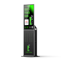 Station de recharge portable pour téléphones, distributeur automatique de téléphones portables à 32 emplacements, borne de location de batteries externes partagées avec lecteur de code