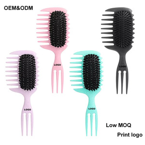 Kéo dầu ba-pronged thư bị trả lại Lược massage tóc Nylon bangs tóc bàn chải Curl tạo kiểu tóc định nghĩa bàn chải - Product Image 5