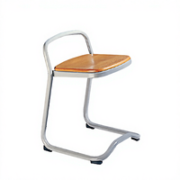 Chaise de salle à manger en fer antique, cuir véritable brun, structure en bois massif - Meuble rustique pour la maison, design réglable, garantie 1 an