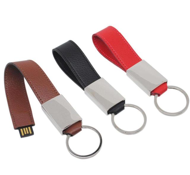 Factory Price Wristband Keychain 64GB 128GB 16GB 32GB USB Stick With Custom Laser Emboss Logo Leather USB Flash Drive 4GB 8GB