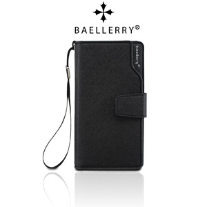 Baelerry Men's <b>Long</b> Wallet Multi-Card Slot Anti-Theft Solid Color Clutch <b>Bag</b> Everyday Use - Product Image 3