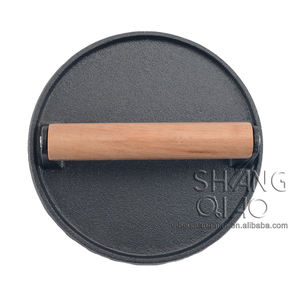 Heavy Duty Round <strong>Cast</strong> <strong>Iron</strong> <strong>Grill</strong> Meat <strong>Press</strong> <strong>Cast</strong> <strong>Iron</strong> Steak <strong>Grill</strong> Weight <strong>Cast</strong> <strong>Iron</strong> Burger Smasher Burger <strong>Press</strong> - Product Image 5