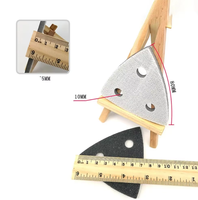 Éponges de ponçage triangulaires en mousse 80*80*80mm à 3 trous, disques de ponçage à crochets et boucles pour le polissage de voitures, bois et métaux