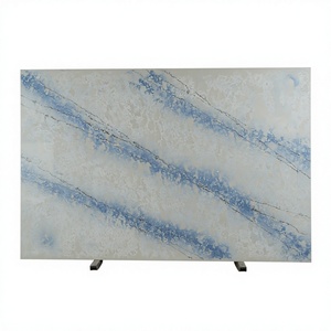 VIETNAM HIGH-END ARTIFICIAL QUARTZ CALACATTA SKY <b>MIRROR</b> BIG SLAB MODERN HOTEL BATH ROOM KITCHEN HEAT RESISTANT HOSPITAL - Product Image 1