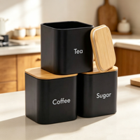 Boîte de rangement pour café, format extra large, boîte en métal pour matcha, boîte à thé, boîte hermétique avec couvercle