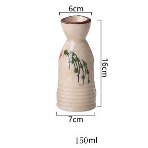 Botella de Sake Chinoiserie Única, Jarra de Cerámica Vintage para Vino y Licores, Juego de Servir Antiguo, Olla de Sake Japonesa de Porcelana para el Hogar - Product Image 2