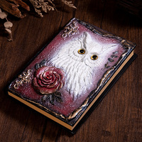 Carnet de notes magique à feuilles mobiles style européen vintage Owl Shuangluo NAF06, 110 feuilles, sans impression, cadeau créatif de grande valeur, Chine