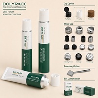 Tube métallique vide recyclable, écologique, pliable, 100% aluminium, emballage pour crème pour les mains cosmétique