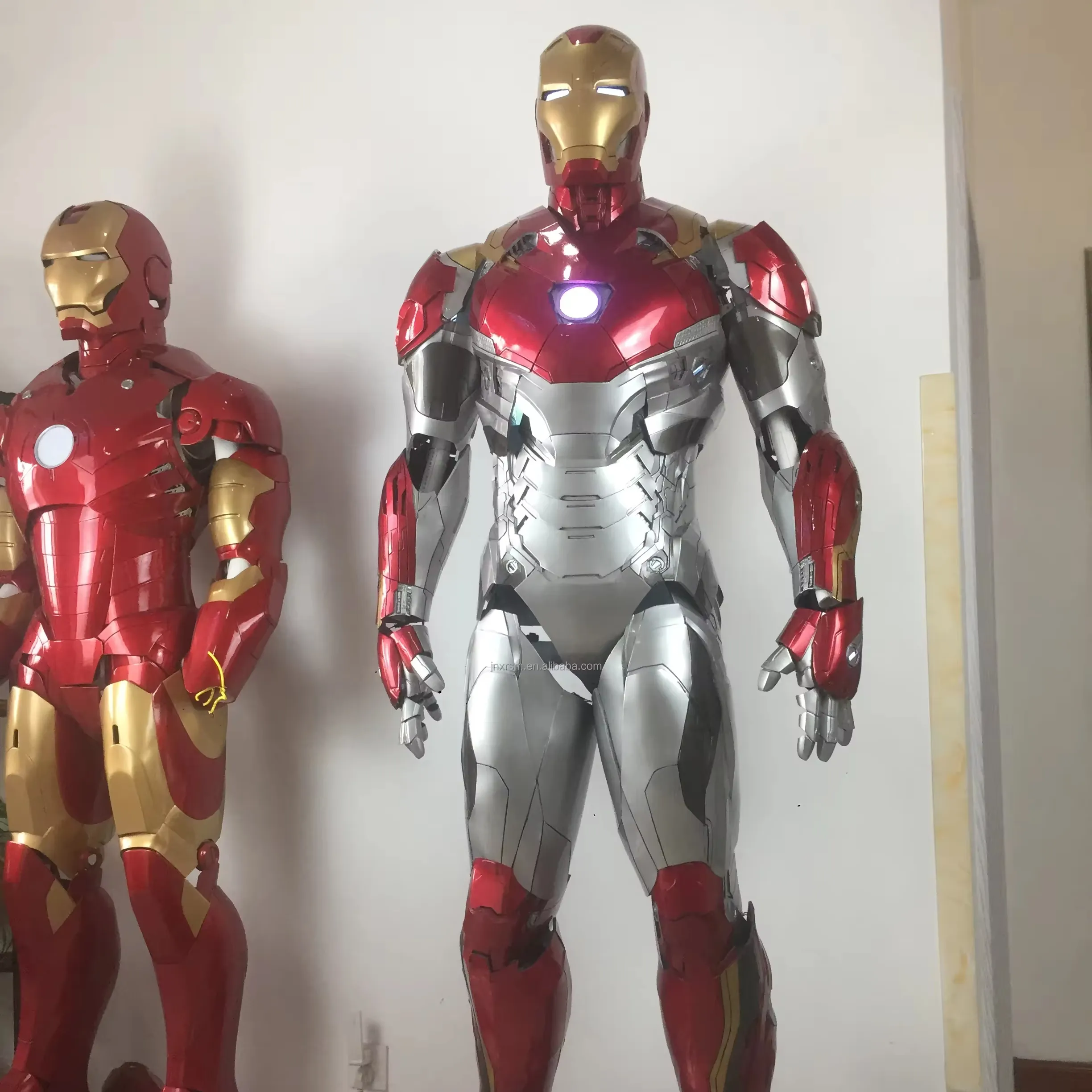 Fato de super-herói real vestível, traje do Homem de Ferro, traje de mascote MARK 47, fantasia de cosplay para festa