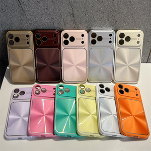 เคสโทรศัพท์แบบกระจกกล้องไล่เฉดสีดั้งเดิมสำหรับ iPhone 17 16 15 14 Pro Max พร้อมกรอบเลนส์ลายผ้าลินินแบบเลเซอร์ ฝาหลัง - Product Image 5