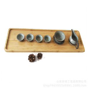 Bamboo <b>Tea</b> <b>Tray</b> Rectangular 70.5x20.5x2cm For Coffee <b>Tea</b> Serving Nordic Style - Product Image 5