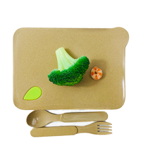 Nouveauté : boîte à lunch bento personnalisée, écologique, réutilisable, en balle de riz, résistante à la chaleur