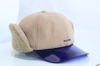Cálido sombrero Ushanka de 5 paneles, gorra de cazador de poliéster 100%, orejeras, gorra de béisbol deportiva, forro polar, patrón de letras Unisex común